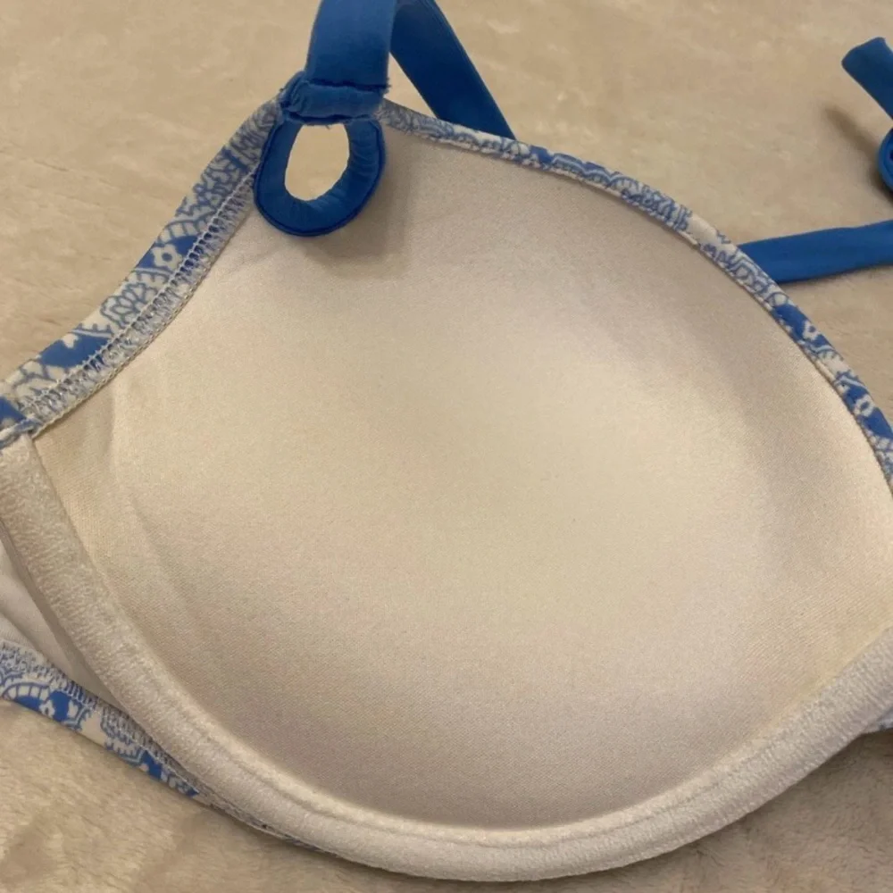 Victoria's Secret Blue and White Paisley Bombshell Bikini